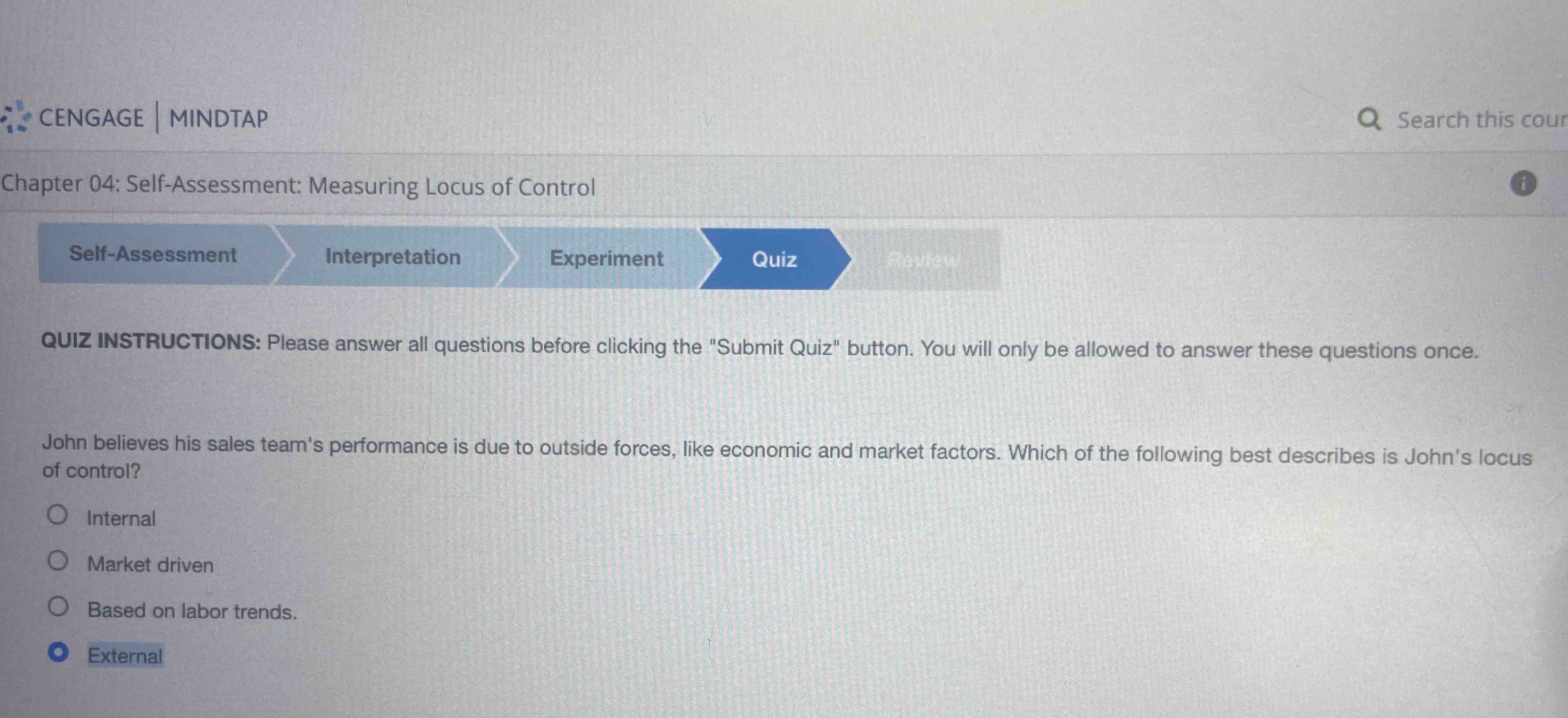  QUIZ INSTRUCTIONS: Please answer all questions before clicking the "Submit Quiz"