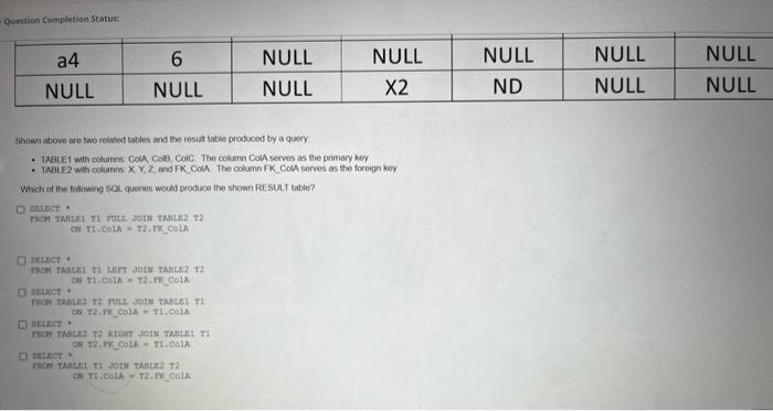 result table 2nd question ABLE 1 TABLE 2 \begin{tabular}{|c|c|c|} \hline ColA &