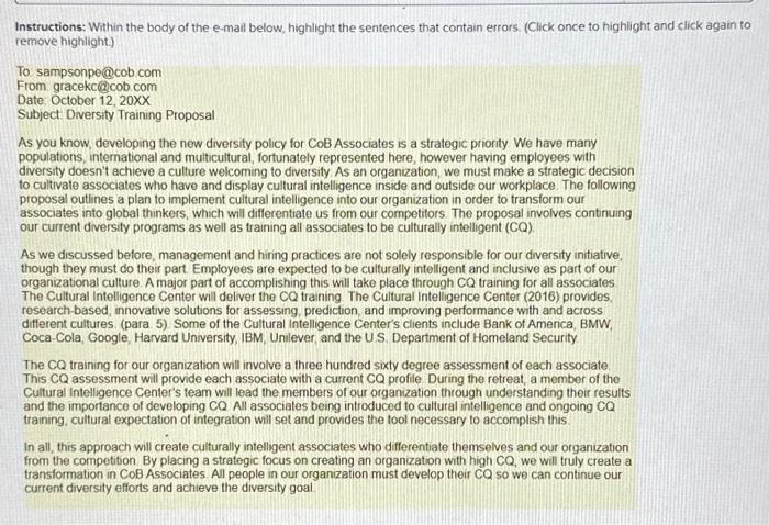 please underline the correct answers or post them individually Instructions: Within the