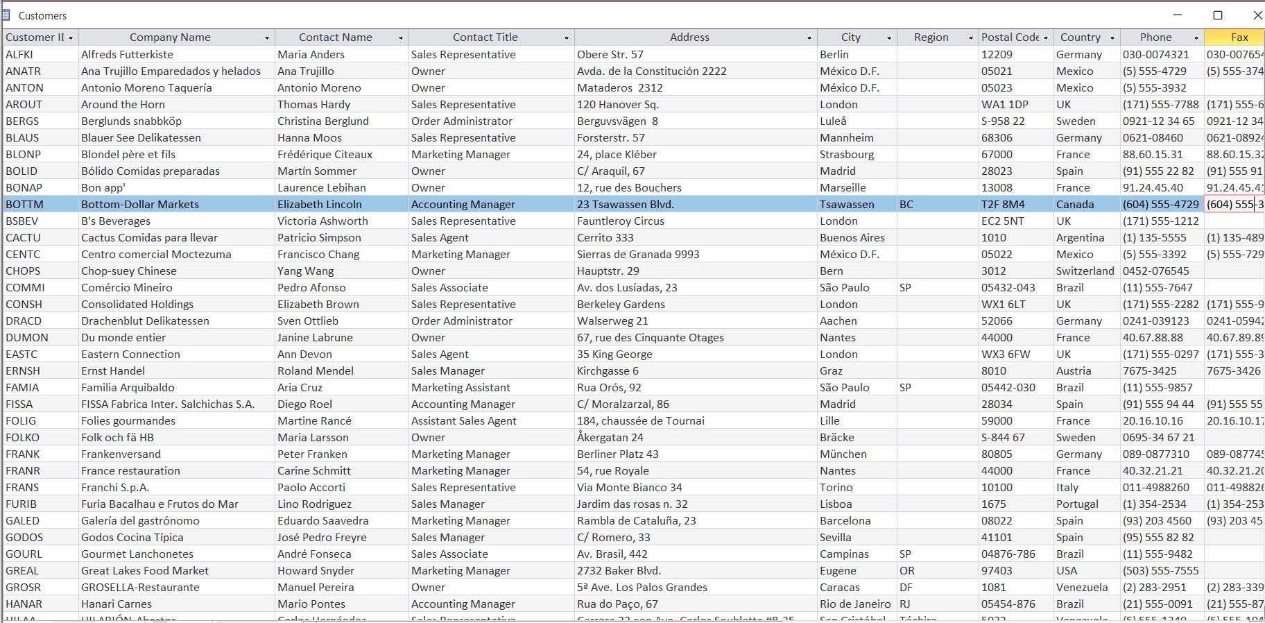 multi-table query). 12) Create a query called QUERY12 that returns the first