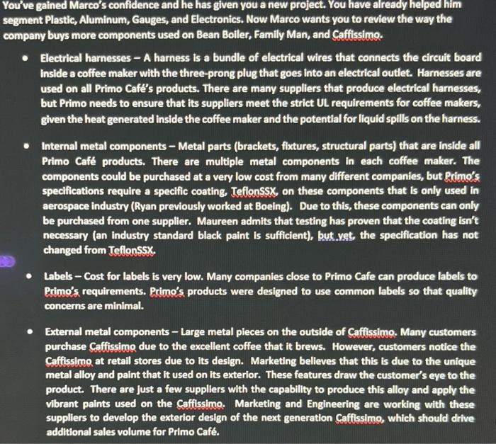 materials used in manufacturing the Bean Boiler are aluminum and plastic. There