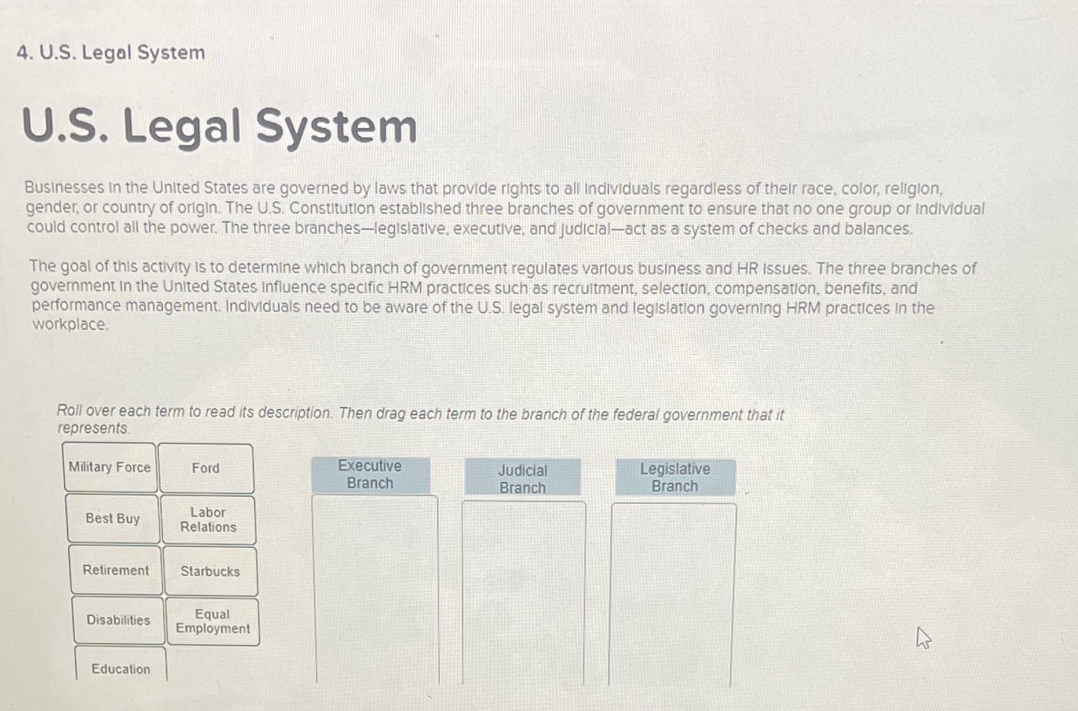  U.S. Legal System U.S. Legal System Businesses in the United States