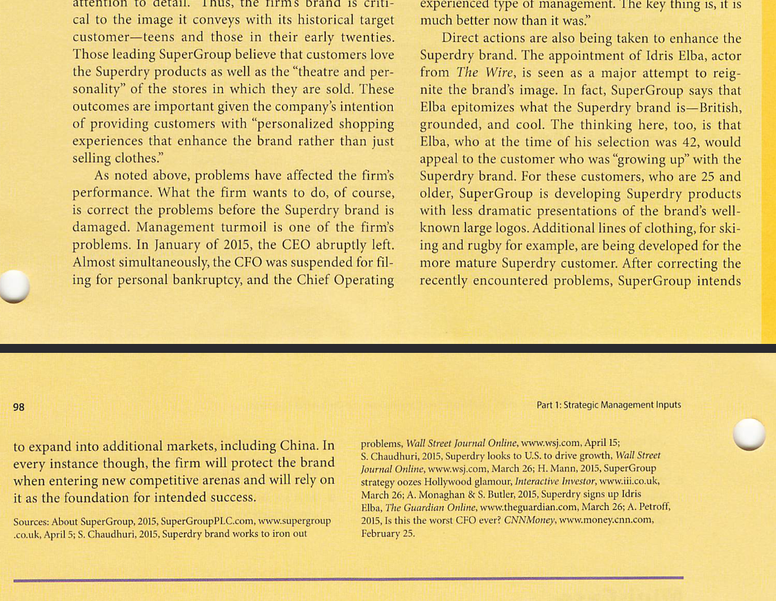 Strengthening the Superdry Brand a Foundation to Strategic Success? British-based SuperGroup, owner