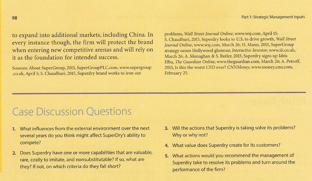 of Superdry and its carefully banded product lines, is taking actions to