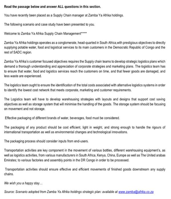  Read the passage below and answer ALL questions in this section.