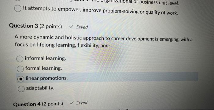  help please It attempts to empower, improve problem-solving or quality of