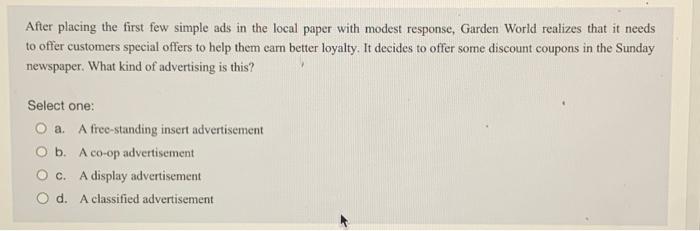 planner: Select one: a. comes up with the headline or tag line.