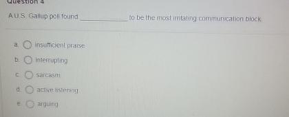 A US Gallup poll found to be the most imitating communication