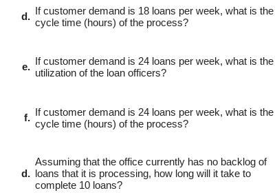 receptionist, four loan officers, and two office managers. When applicants apply for