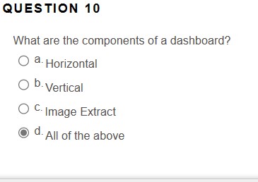 d. All of the above. QUESTION 2 Major goal in data visualization