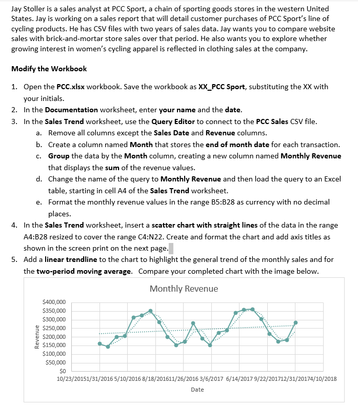 Please Answer all the question. Jay Stoller is a sales analyst at