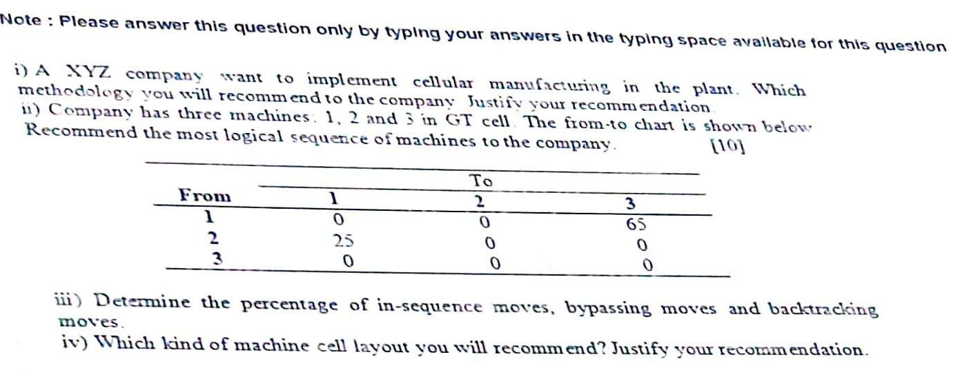  Jote : Please answer this question only by typing your answers