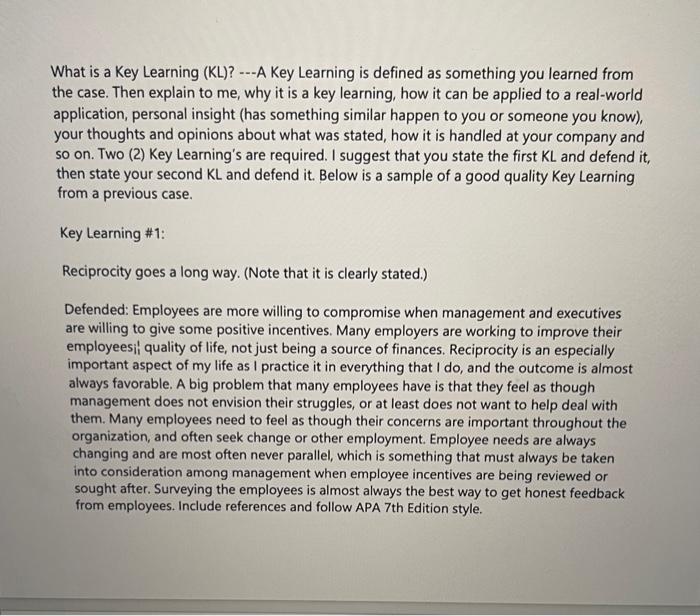 the case, answer the case questions and elaborate on two (2) KEY