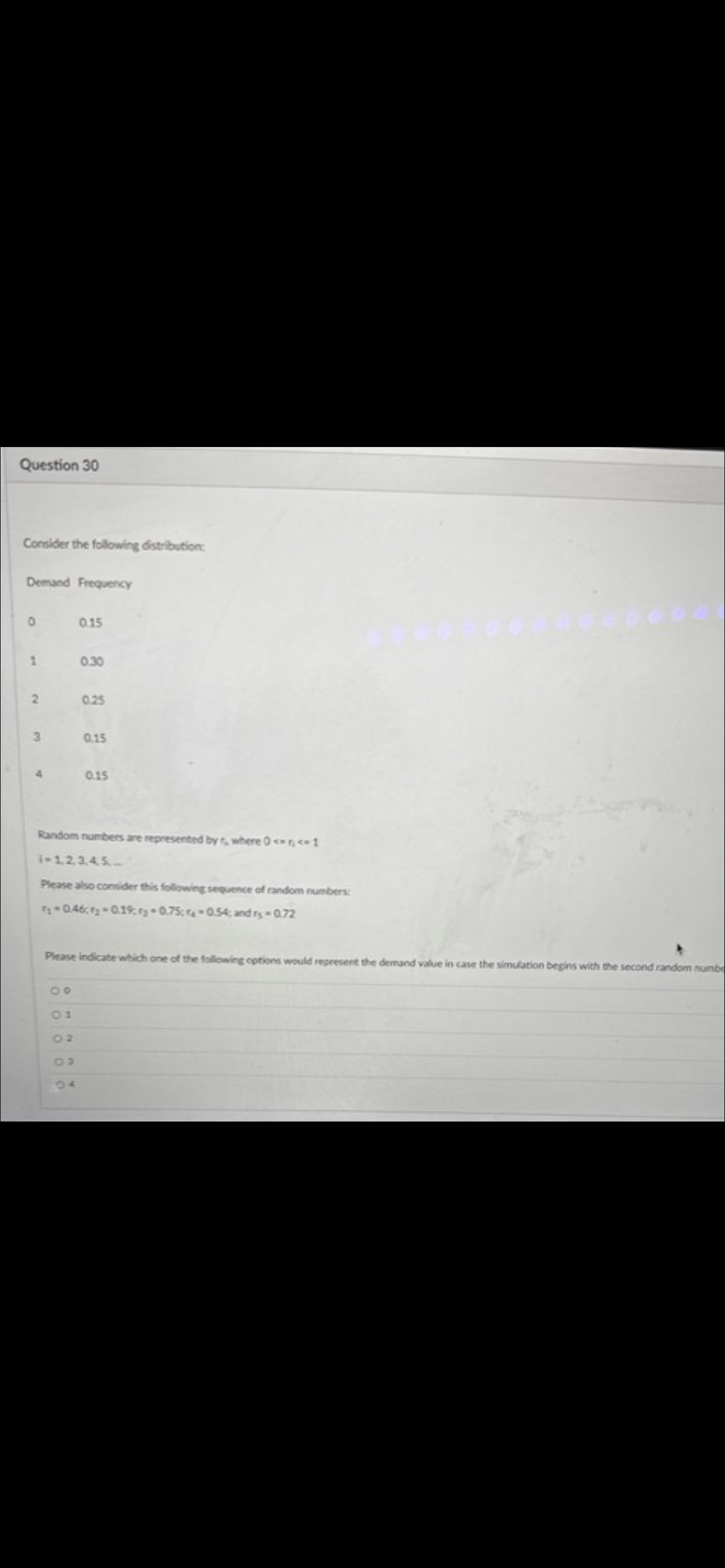  Random numbers are represented by n, where 0