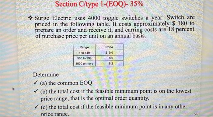 the variance and the std. deviation (c) the probability that the project