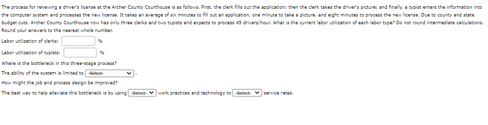  The process for renewing a driver's license at the Archer County