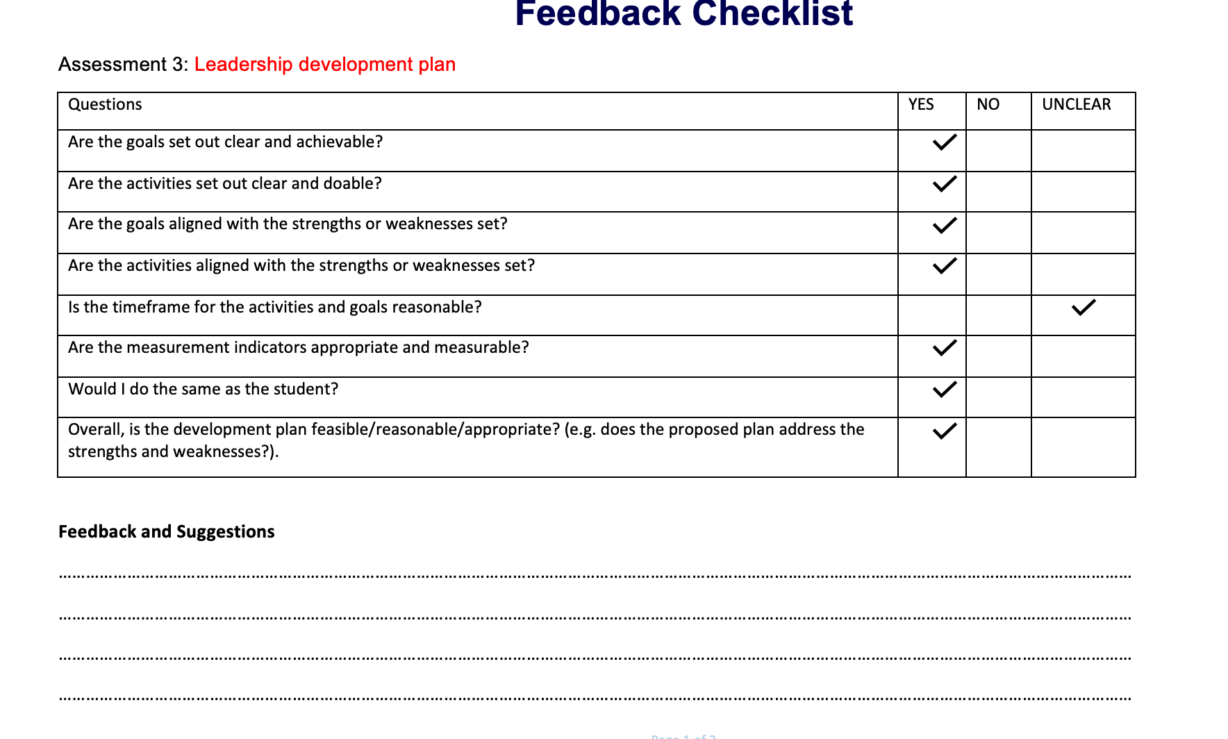 Can u write the feedback for me. Imagine you are operation manager