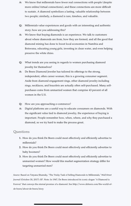 Strategy Which Diamond Do You Like Best? Ed Rooney/Alamy Stock Photo Headquartered