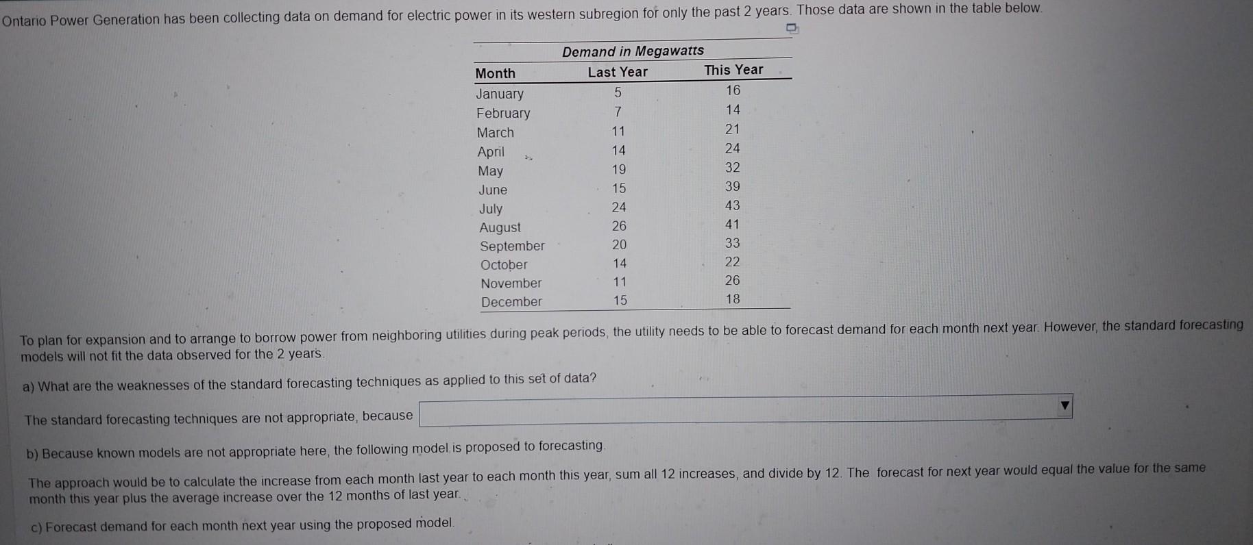 is proposed to forecasting. The approach would be to calculate the increase