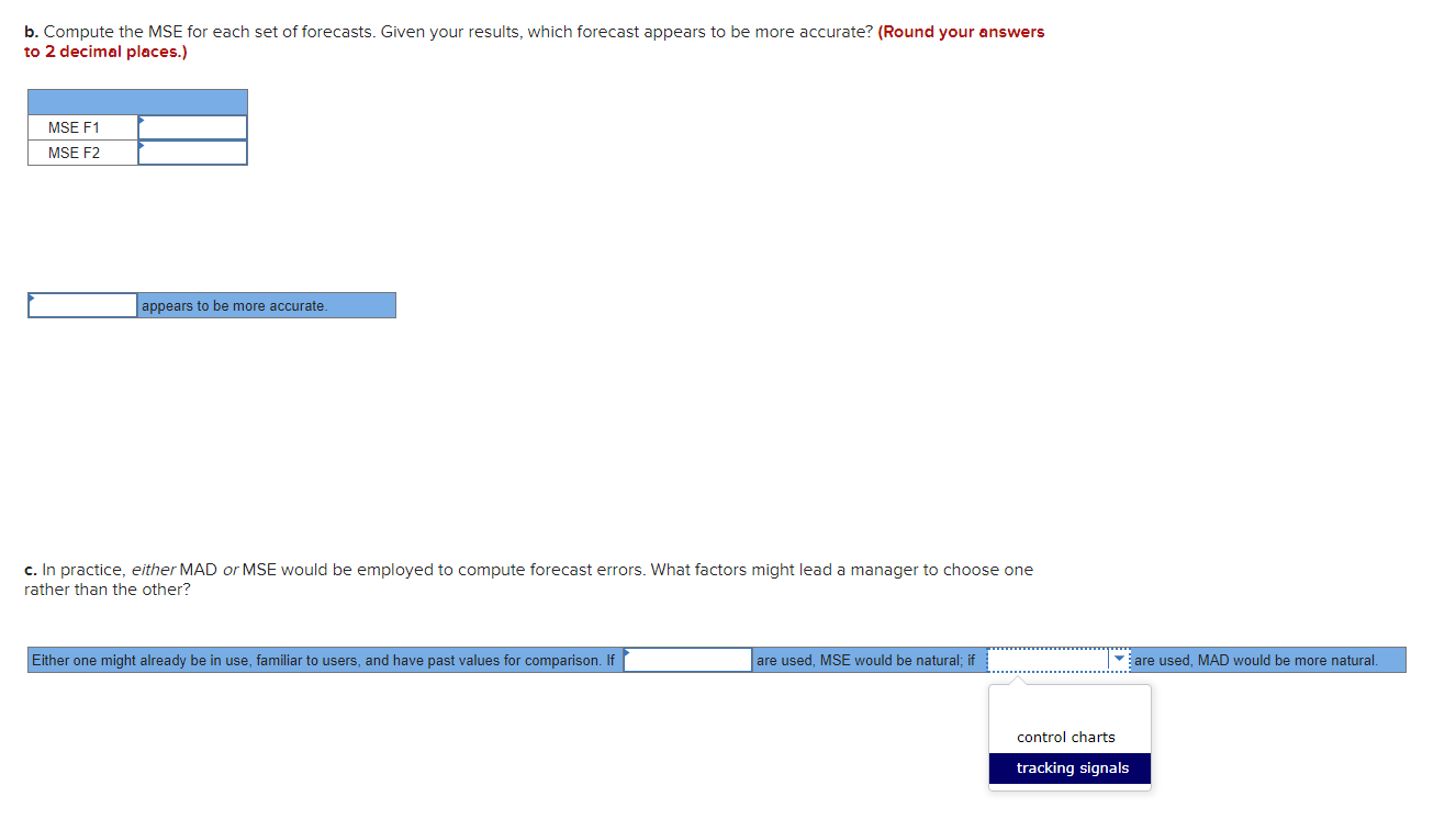 to forecast demand for cases of bottled water. Actual demand and the