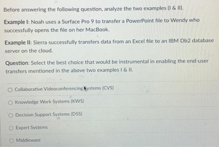  Before answering the following question, analyze the two examples (I \&