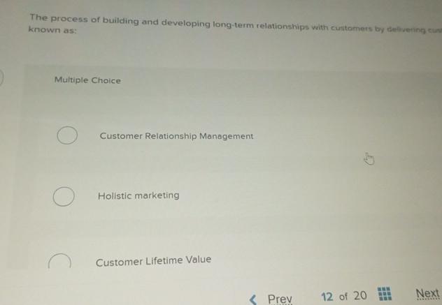  The process of building and developing long-term relationships with curitomers by