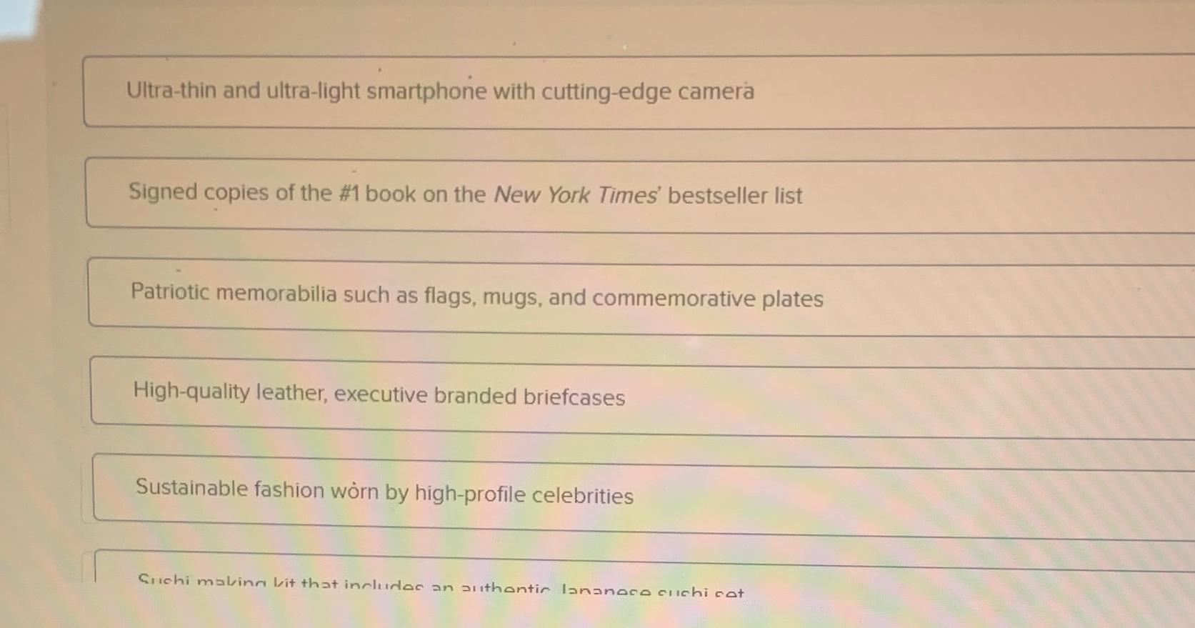  Ultra-thin and ultra-light smartphone with cutting-edge camera Signed copies of the