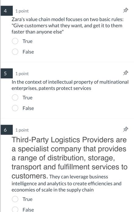 4) Zara's value chain model focuses on two basic rules: "Give customers