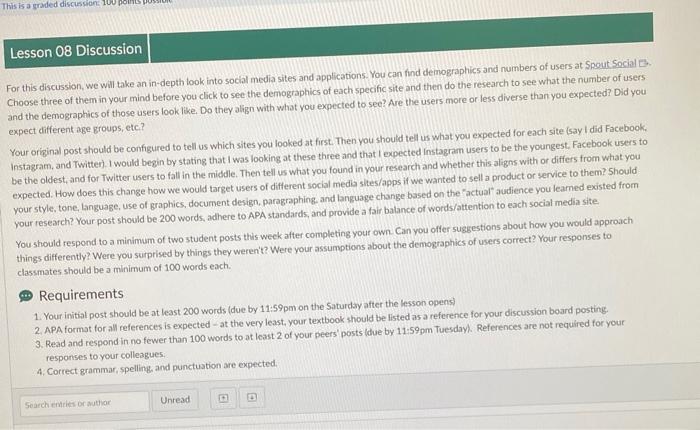  For this discussion, we will take an in-depth look into social