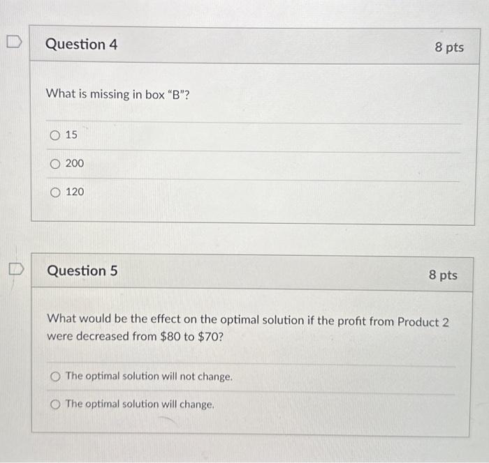 manager wants to determine the number of Product 1 and Product 2