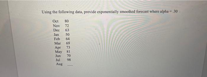 MA5, weighted 3 period moving average (50,33,17). Show an error column; the