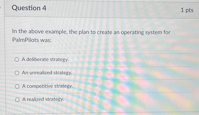  In the above example, the plan to create an operating system