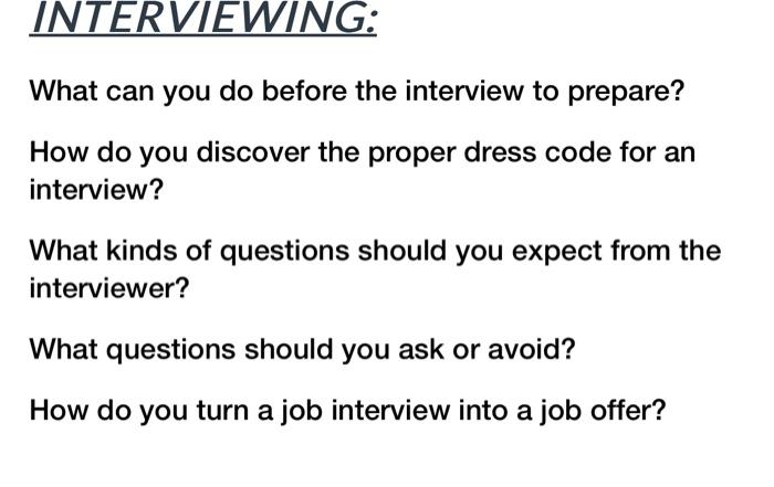  What can you do before the interview to prepare? How do