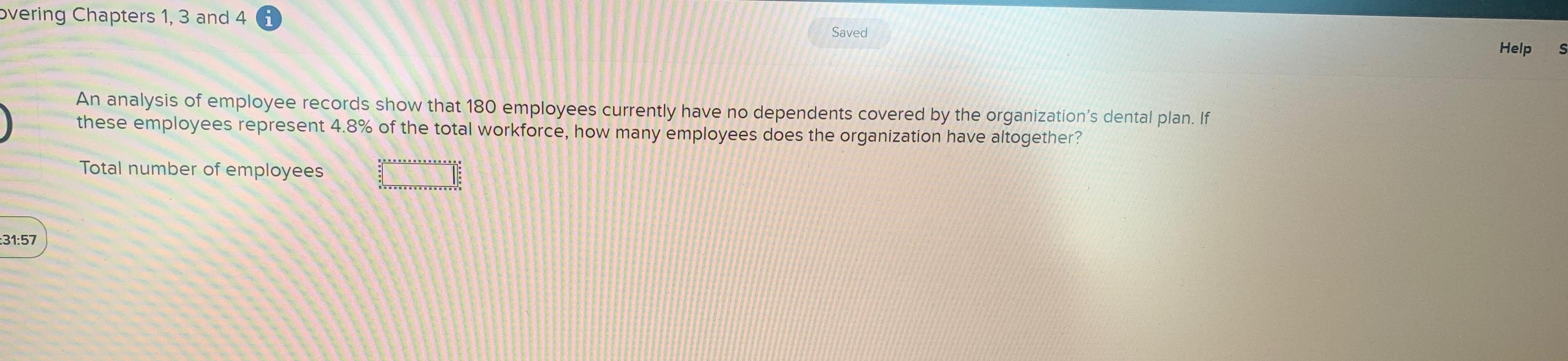  Jvering Chapters 1,3 and 4(i) Help An analysis of employee records