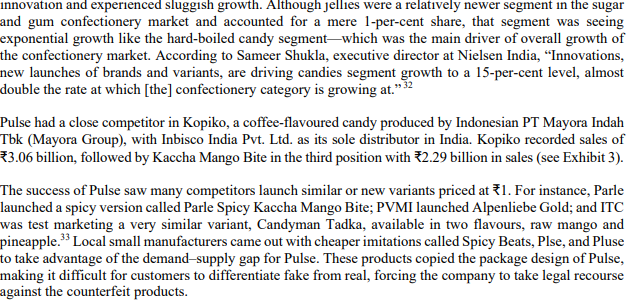 customers needs relative to competing products? What products have emerged as new