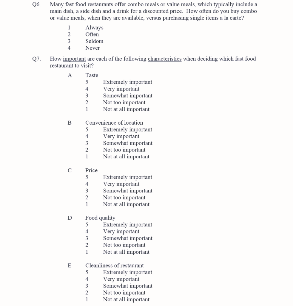 surveys improvement and types of measurement scales (nominal, ordinal, and interval). Assignment: