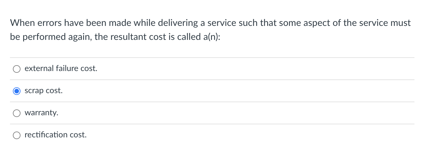 When errors have been made while delivering a service such that