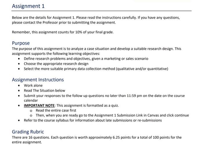  Below are the details for Assignment 1. Please read the instructions