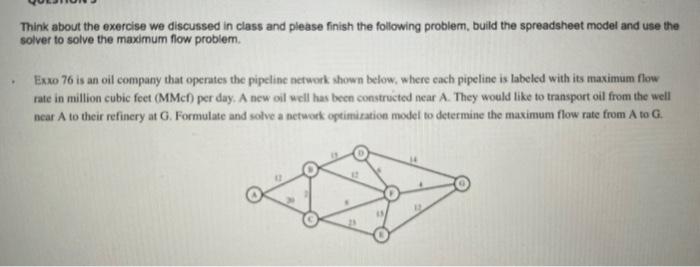  on EXCEL SHOW ANSWER Think about the exercise we discussed in