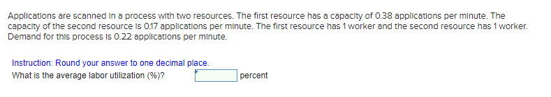 Applications are scanned In a process with two resources. The first