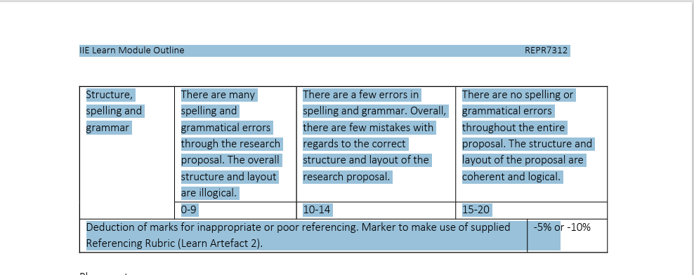 AT THE RUBRIC ABOVE. RESEARCH TITLE: Exploring the Implementation of automation in