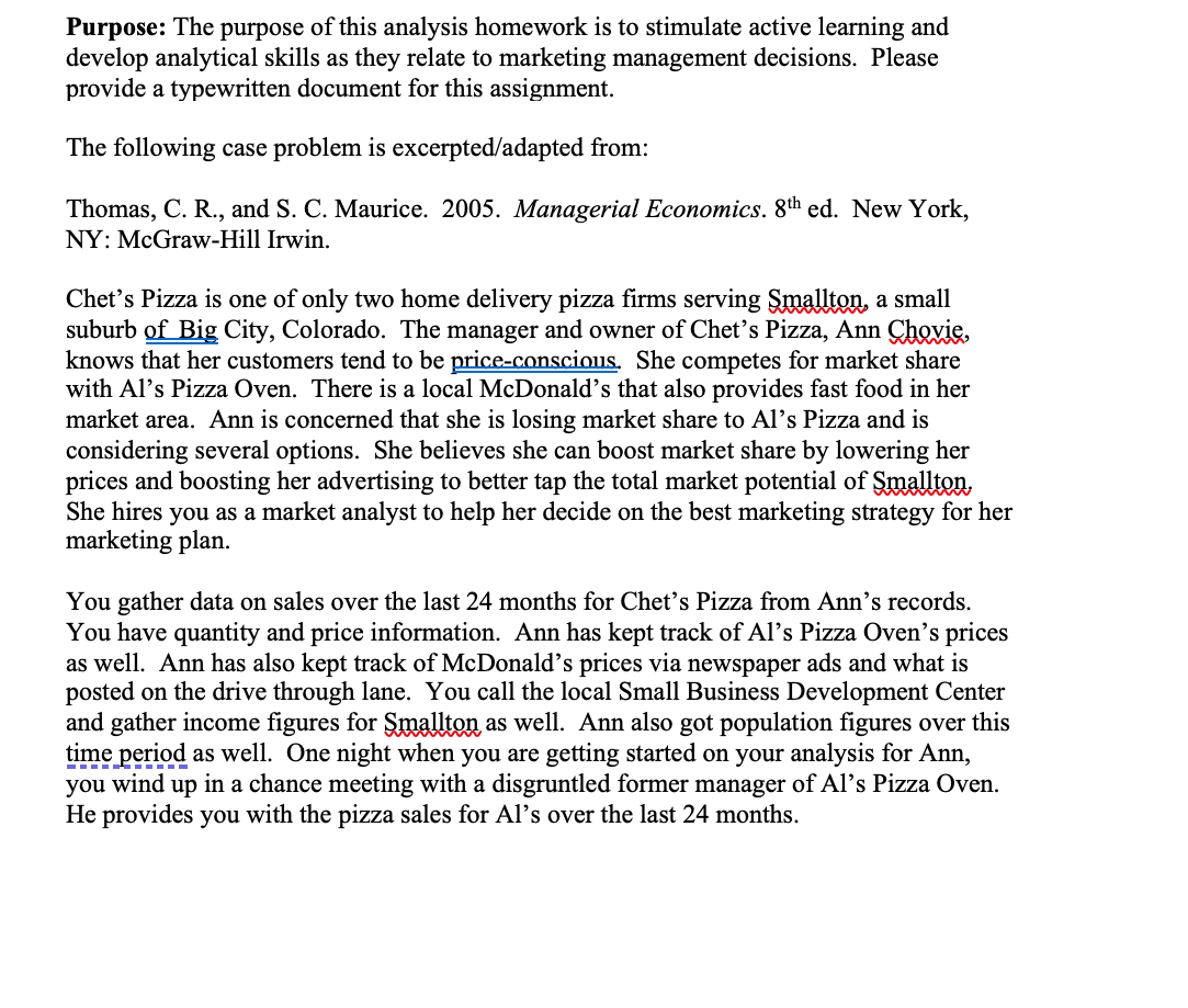  ***The regression chart I have created. Also everything has been provided