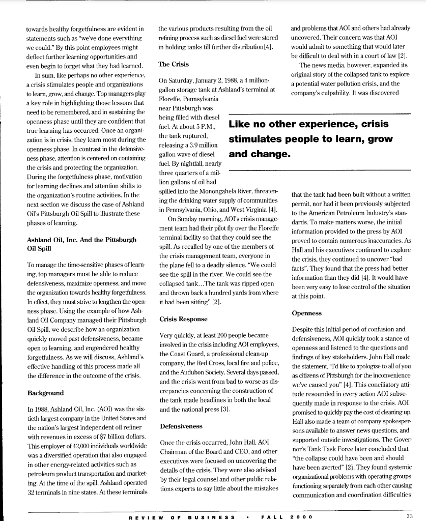 agree or disagree? What in your own experience corresponds to what you