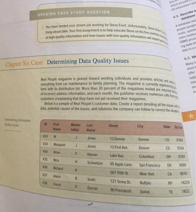  of high-quality information and how issues with low-quality information will impsec