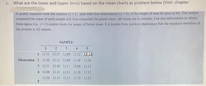  What are the lower and Upper limits based on the mean