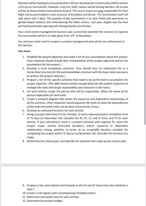  Namibia will be hosting the annual Southern African Development Community (SADC)