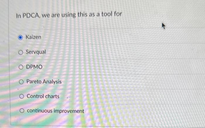  In PDCA, we are using this as a tool for Kaizen