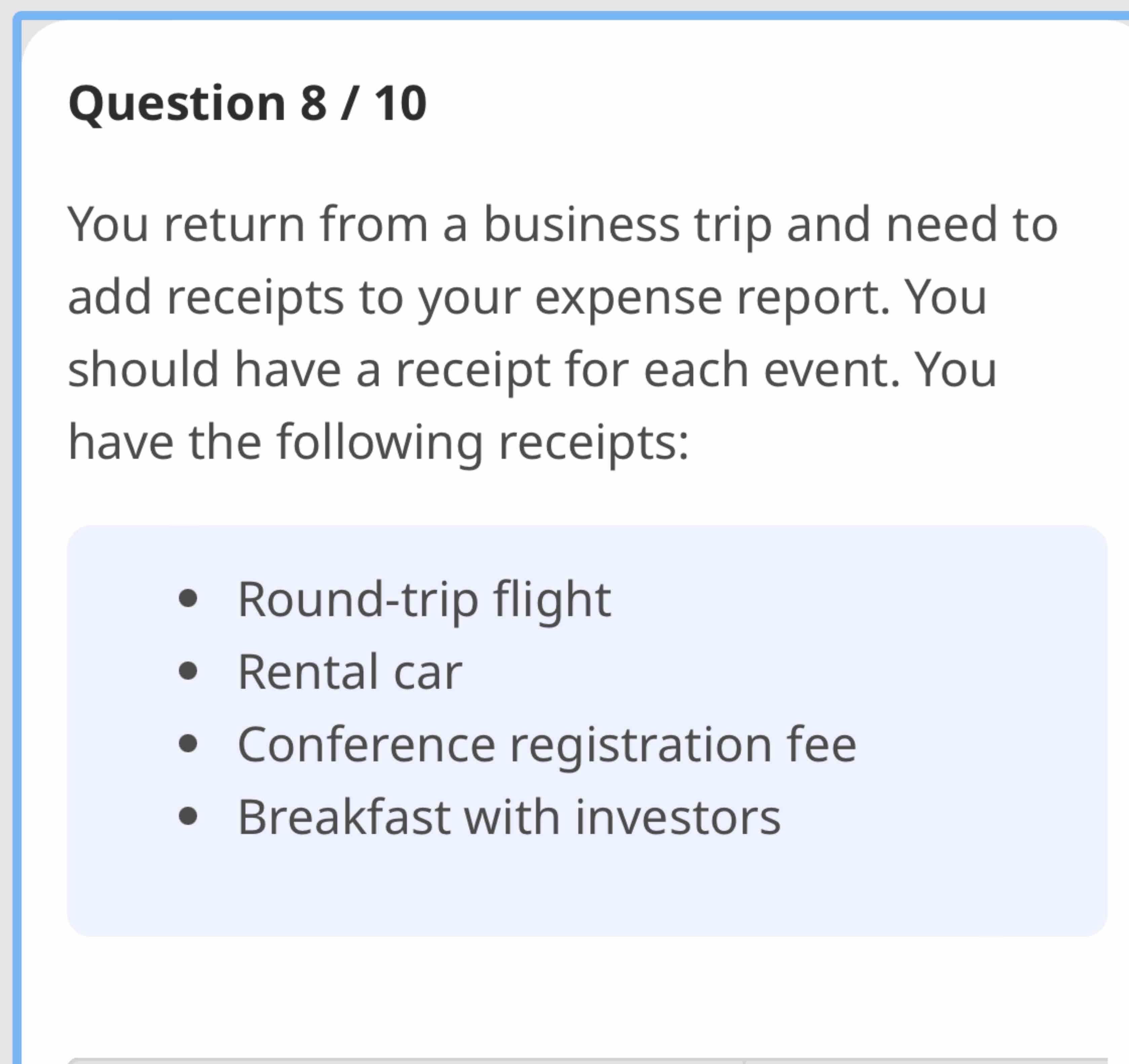  Question 7/10 Documents are marked with a number and then a