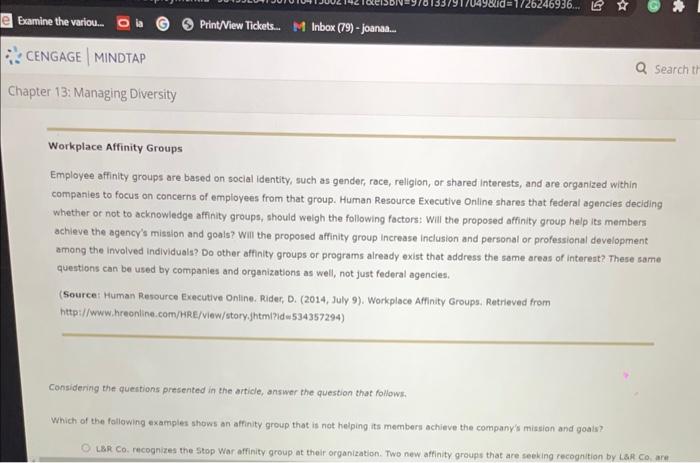  Workplace Affinity Groups Employee affinity groups are based on social identity,