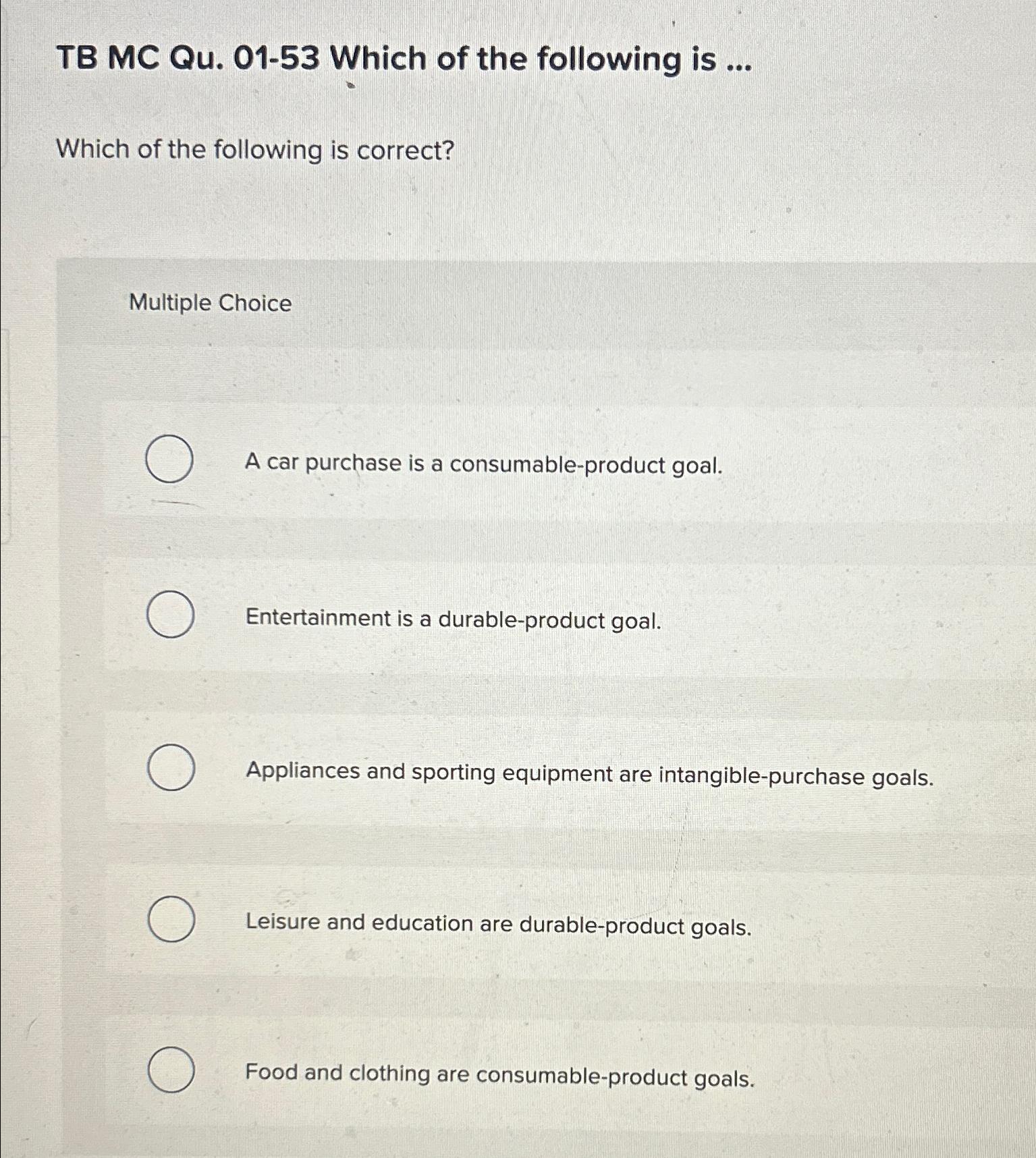 TB MC Qu.01-53 Which of the following is ... Which of